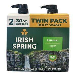 Irish Spring Original Clean & Fresh Body Wash Pump Bottles, 2 Pack, 30 oz